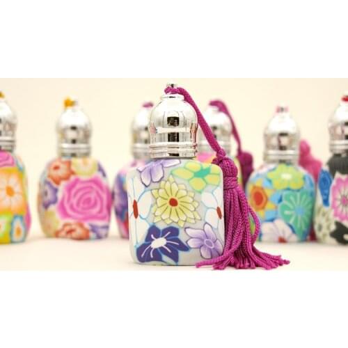 20pcs/lot 5ml new perfume vials with roll-on ball perfume roll on Polymer clay bottle empty essential oil bottle
