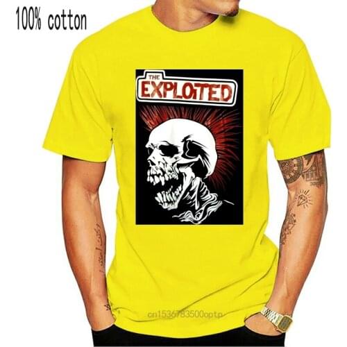 The Exploited T-Shirt Mens Xl Short Sleeve Punk Band Graphic Cotton Black Skull Birthday Gift Tee Shirt