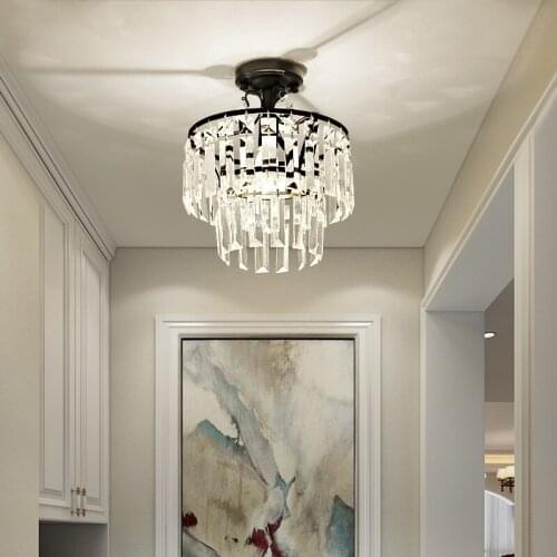 American Style Chandelier Crystal Lighting Modern Corridor Home LED For Restaurant Coffee clothing store celling light