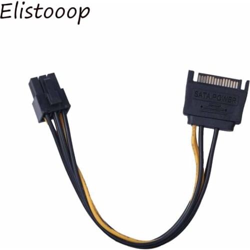 20CM SATA Power Cable 15 Pin To 6 Pin PCI Express Sata Converter Adapter Power Cable