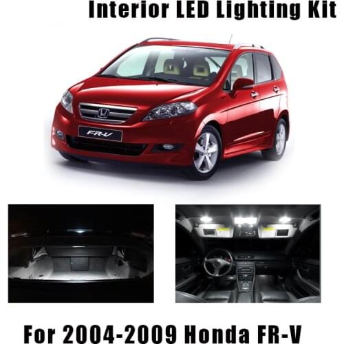 11pcs White Canbus LED interior Dome Map Reading Light Kit For Honda FR-V FRV Edix 2004-2009 License Plate Lamp Parking Light