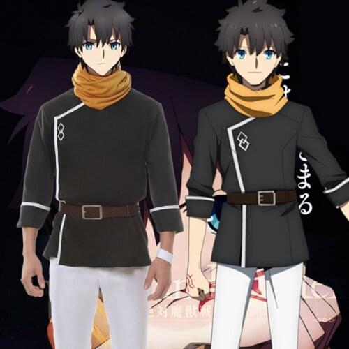 Game FGO Fate stay night The Holy Grail War Cosplay Costumes Fujimaru Ritsuka Cosplay Costume Uniform Suits Black Clothes