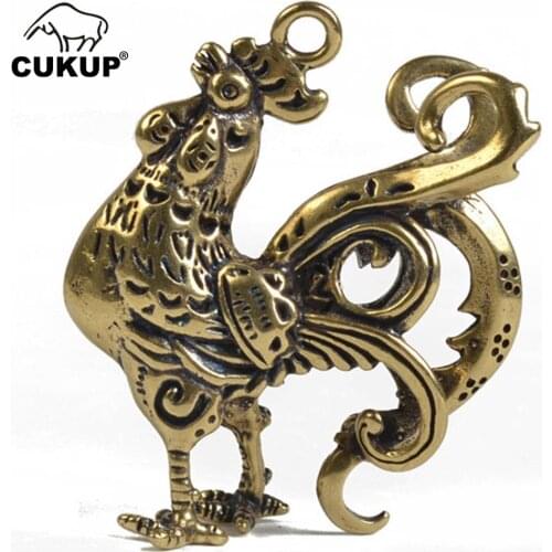 CUKUP Copper Hawk Trumpet Gold Brass Cock Rooster Small Arts and Crafts Bronzes Office Ornament BRK052
