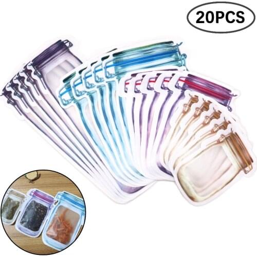 Mason Bags Jar Bottles Zipper Bag Reusable Food Storage Snack Mason Bag Seal Fresh Sealed Bags Food Saver Bags VIP Link