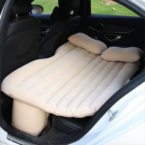 Multifunctional Car Flocking Air Mattress Undulating Style Inflatable Bed Back Seat Cushions for Travel Camping