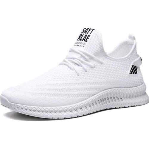 High Quality Men Fly-Knitting Outdoor Sports Shoes Lightweight Running Shoes Black Dynamic Style Designer Sports Sneakers