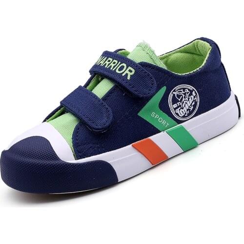 Autumn new childrens canvas shoes student board shoes boys and girls Korean casual shoes tide