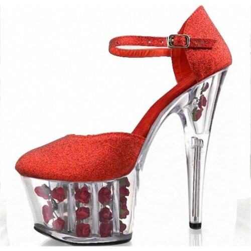 15cm The new brides shoes are in a sexy show, with 15 cm high and one pair of wedding Dance Shoes