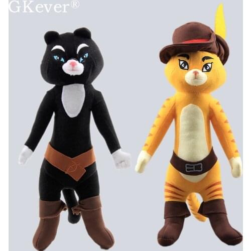 Puss in Boots Kitty Softpaws Puss Funny Cat Plush Toys Stuffed Cuddly Doll Gift 34-36 cm