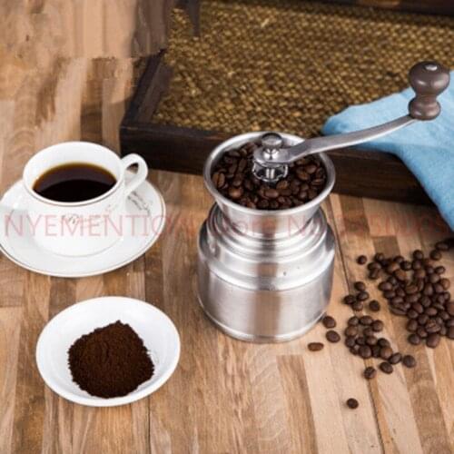 Portable Coffee Grinder Stainless Steel Adjustable Manual Ceramic Coffee Grinder Bean Miller Household Tools Outdoor Coffee10pcs