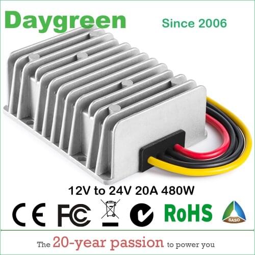 12V TO 24V 20A STEP UP BOOST 15A DC DC REGULATOR 15 AMP 360WATT 20A 480W Daygreen 12VDC TO 24VDC 15AMP 20AMP