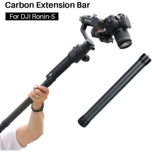 Carbon Fiber Extension Pole Stick DSLR Stabilizer Phone Gimbal Rod Monopod for DJI Ronin S Moza S Air 2 Zhiyun Crane 2