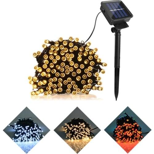 Outdoor Wall Light 50/100/200 LEDs Solar lamp Fairy String lighting Wall lamp Outside Street Garden balcony Christmas Decoration