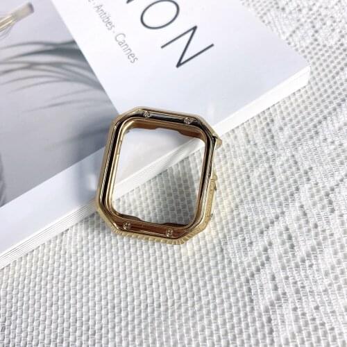 TPU Protective Frame Case for Apple Watch Band 42mm 38mm Seriers 6se 5 4 3 2 1 Soft Bumper cover for iWatch Accessories 40/44mm