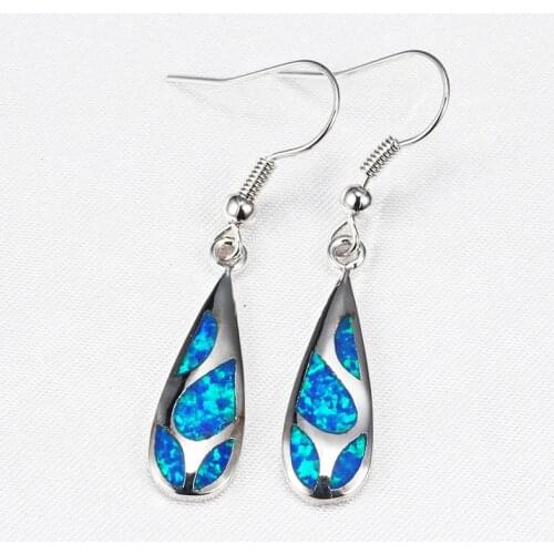 New Arrival Tree Design Blue Opal White Opal Earrings for Women Fashion Jewelry Gift ER334