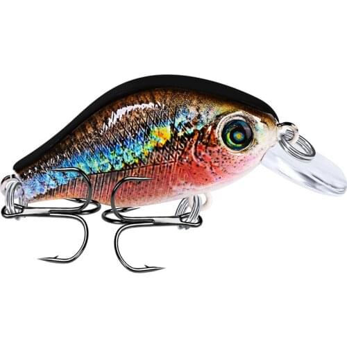 1pc 2 inch 8.5g Mini Crankbait Floating Fishing Lure 3D eyes Crank Bait Wobbler Hard Fishing Bass With 2 treble hooks
