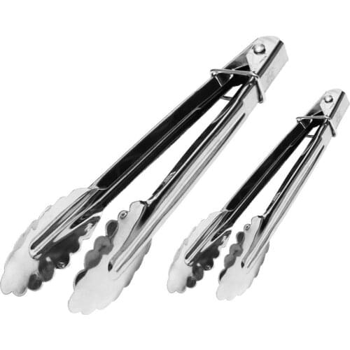 1PC Stainless Steel Buffet Salad Bread Food Tongs Clip Kitchen Clamp Serving IUT6524
