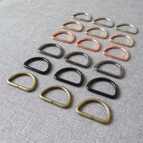 20 pcs 32mm Heavy metal D rings DIY handbag bag dog collar leash harness belt sewing accessories purse straps metal buckle alloy