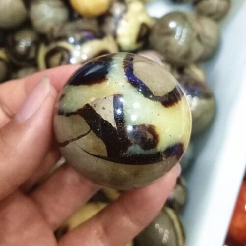4.5cm Quartz sphere Natural Septarium Crystal Sphere septarian Gemstone Ball Positive Energy Reiki Healing