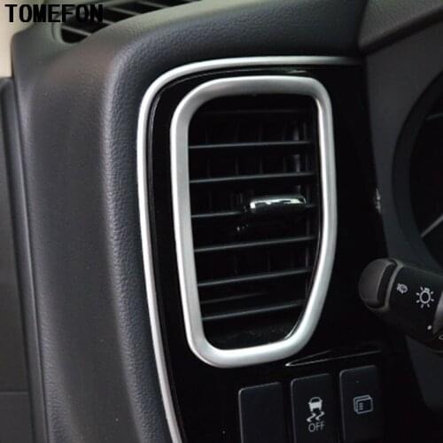 4PCS ABS Chrome Dashboard Air Vent decoration frame Sticker case For MITSUBISHI Outlander 2016 2017 2018 Car Styling