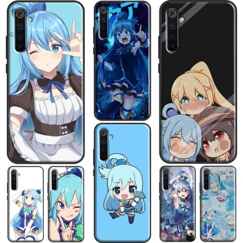 Anime Konosuba Aqua Case For OnePlus 9R 8 9 Pro 7T 8T Nord Coque For Realme 8 Pro 6 7 Q3 Pro C3 C11 C15 GT Neo
