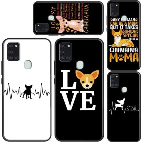Cute Chihuahua Dog Mom Case For Samsung A21S A20e A11 A31 A41 A51 A71 A10 A20 A30 A40 A50 A70 A12 A32 A42 A52 A72