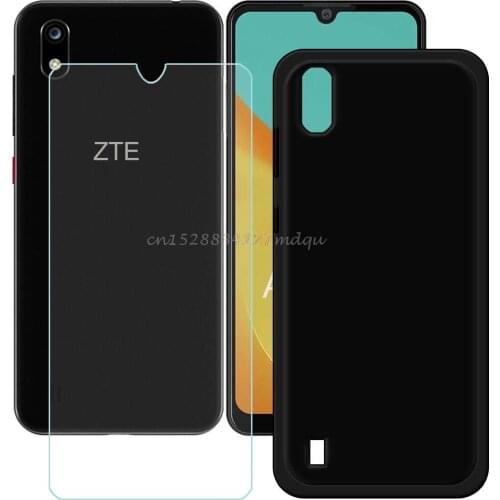ZTE Blade A7 2019 Tempered Glass Case Soft Silicone Phone Case With Full Tempered Glass For ZTE Blade A3 2019 A5 2019