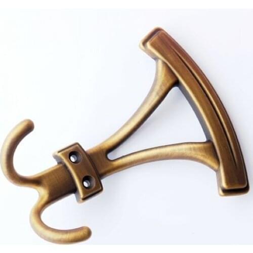 Double Hat Cloths Hook Zinc Alloy Antique Country Style