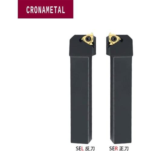 CRONAMETAL CNC Lathe Indexable SEL2020K16/2525M16T Threading Turning Tool Holder External threading toolholders