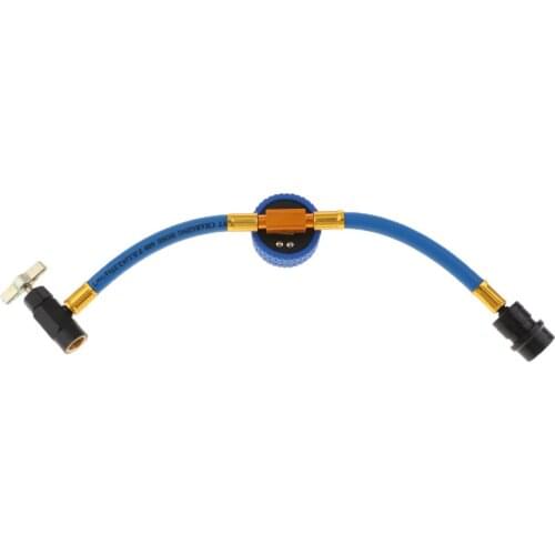 R134-A A/C Recharge Measuring Hose Gauge Valve Refrigerant Pipe