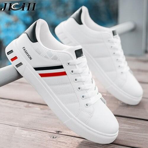JICHI Men's White Sneakers