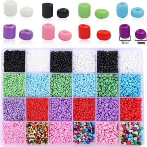 1box 2/3/4mm Charm Czech Glass Seed Beads Kit Round Loose Spacer Beads For Jewelry Making DIY Bracelet Necklace Accessories