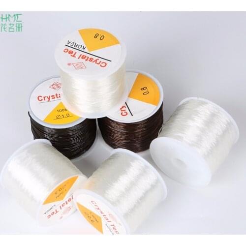 0.5/0.6/0.8/1.0mm Pla Round Elastic Line Transparent Crystal Elastic Beading Cord String Thread For Jewelry Making DIY