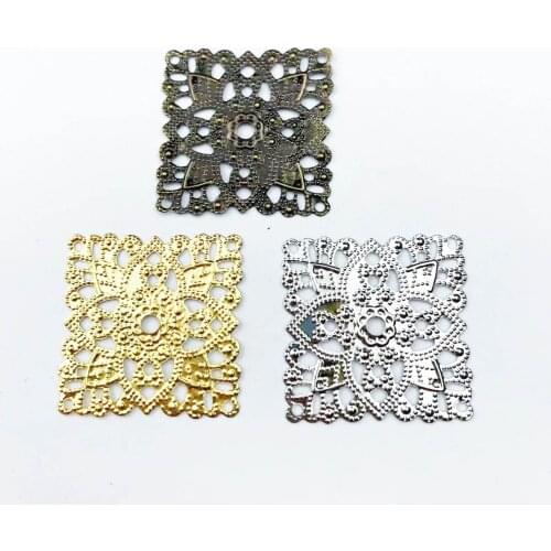 20pcs 30mm Filigree Metal sheets decorative for Jewelry Making Cosplay accessories Earring accessories