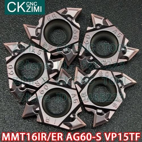 MMT16IR AG60-S VP15TF MMT16ER AG60-S VP15TF Carbide inserts internal External thread Threading inserts tool CNC Metal lathe tool