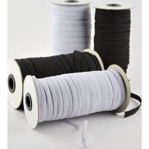 NEW 3/4/5/6/8/10/12mm Hight-Elastic Bands Sewing Band Flat Elastic Cord White Black Diy Handmade Sewmaterials 5z