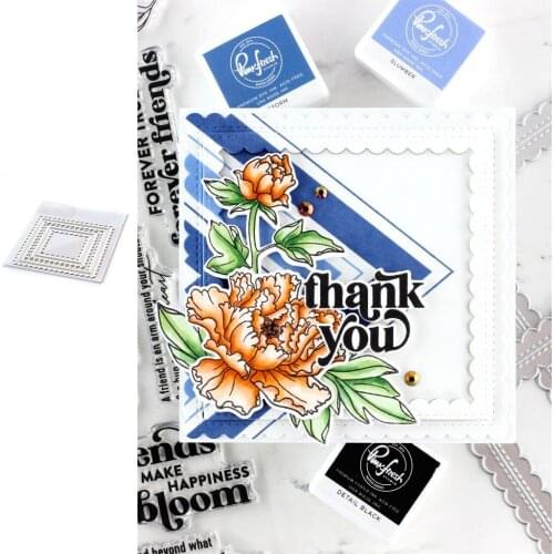 New Lace Square Metal Cutting Dies Scrapbook Dariy Decoration Stencil Embossing Template DIY Greeting Card Maker Albums Handmade