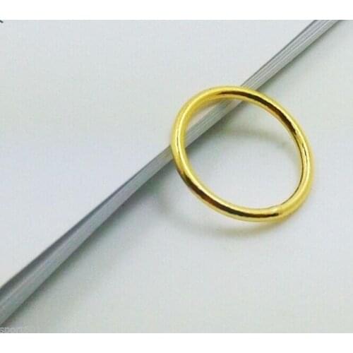 New Hi-Q Genuine Solid 999 24K Yellow Gold / Perfect Smooth Design Ring