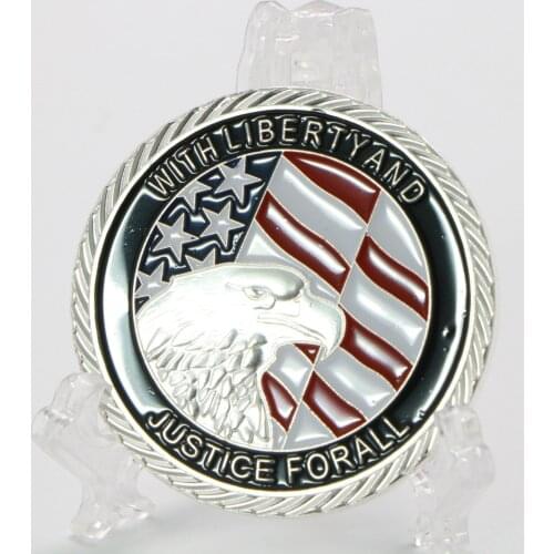 911 Twin Towers World Trade Center Commemorative Coin Silver Plated Coin Eagle Head Commemorative Medal Gift Crafts Collectibles
