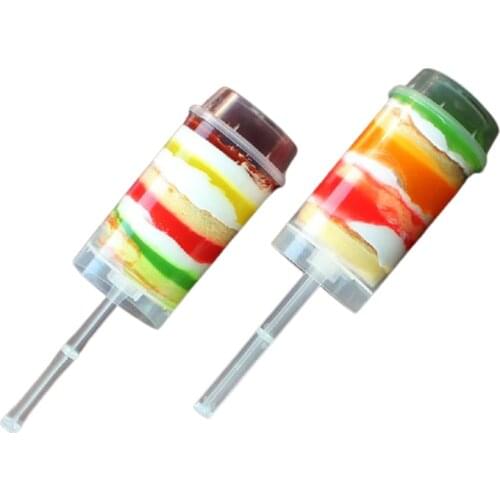 Promotion - Party Event Wedding Supplies, Heavy Food-safe Plastic Push Pop Dessert Cups with Lids for Dessert Bars, 10/Pack