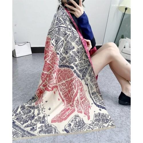 Luxury brand Winter Scarf Women Soft Cashmere Warm Pashmina Fly Horse Print Scarves Wraps Thick Long Shawls Bufanda Stoles Hijab