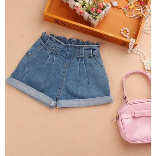 Girls shorts 2019 summer baby girls clothes children clothing fashion all-matched denim shorts kids girls clothes age 1-15Y