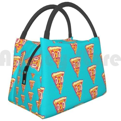 Cooler Lunch Bag Picnic Bag Pizza Face Buddy Pizza Cartoon Hipster Weird Funny Cute Pizzas Slice Pizza Slice
