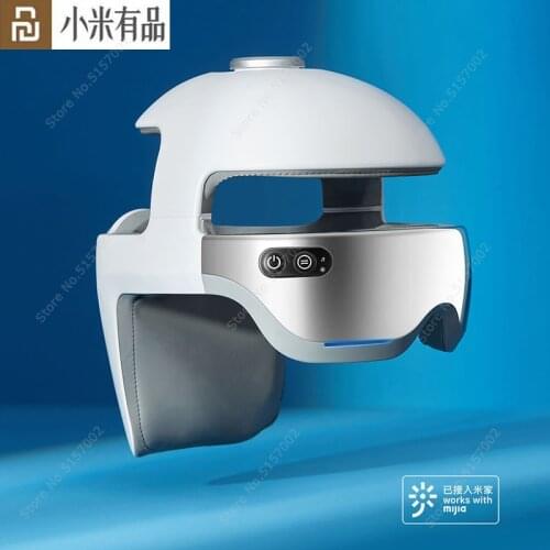 Youpin Momoda Smart Massage Helmet Head Eye Neck 3-In-1 Muscle 4 Mode Promote Sleep Eye Massage Instrument APP Control