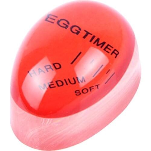 Egg Shaped Boiled Egg Timer Color Charging Heat Sensor Kitchen Gadget