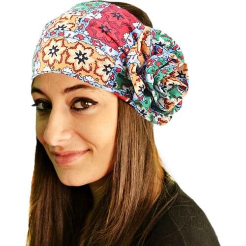 Cotton Headband Big Flowers Printed Elastic Headbands Hair Bands For Women Knot Female Girl Turban Hair Accessories Scrunchies