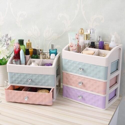 Women Fashion Multilayer Drawer Makeup Organizer Cosmetics Jewelry Lipstick Collection Holder Desktop Bathroom Storage Supplies