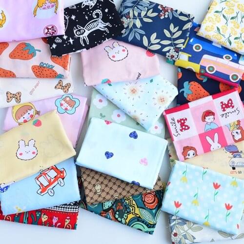 100cm*140cm Painting Design Dress Fabric Soft Summer Dress Shirt Sewing Material Viscose Poplin