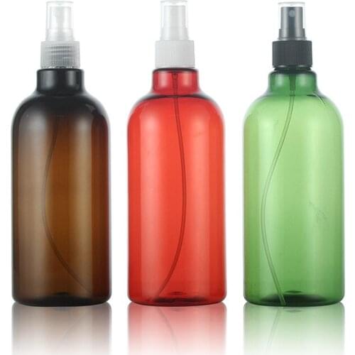 12pcs 500ml Mist Spray Bottle Empty Cosmetic Containers Makeup Refillable Fine Sprayer Perfume Bottles white Brown Blue Clear