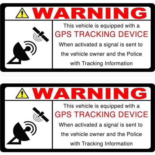 2 X GPS Tracking Security Self Adhesive Backed Stickers for Motorcycle Scooter Motorbike Car Van Caravan Trailer,8cm*3cm
